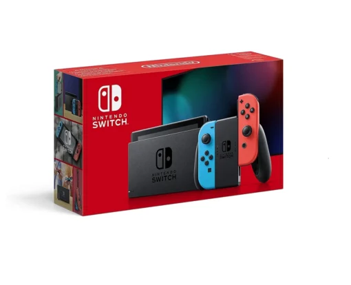 Nintendo Switch Console with Neon Blue and Neon Red Joy‑Con