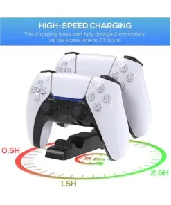 PS5 DualSense Controller Charging Dock Installed on PS5 Top