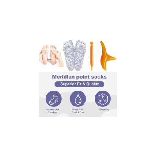Reflexology Socks with Trigger Point Massage Tool - Image 3