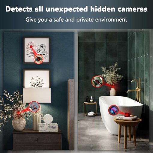 Spy Camera Detector, Anti-Spy Detector, Hidden Device GPS Detector, Camera Detector, Bug Detector, Privacy Protector, RF Wireless Signal Scanner for Hotels Office Home Travel, 5 Levels Sensitivity - Image 3