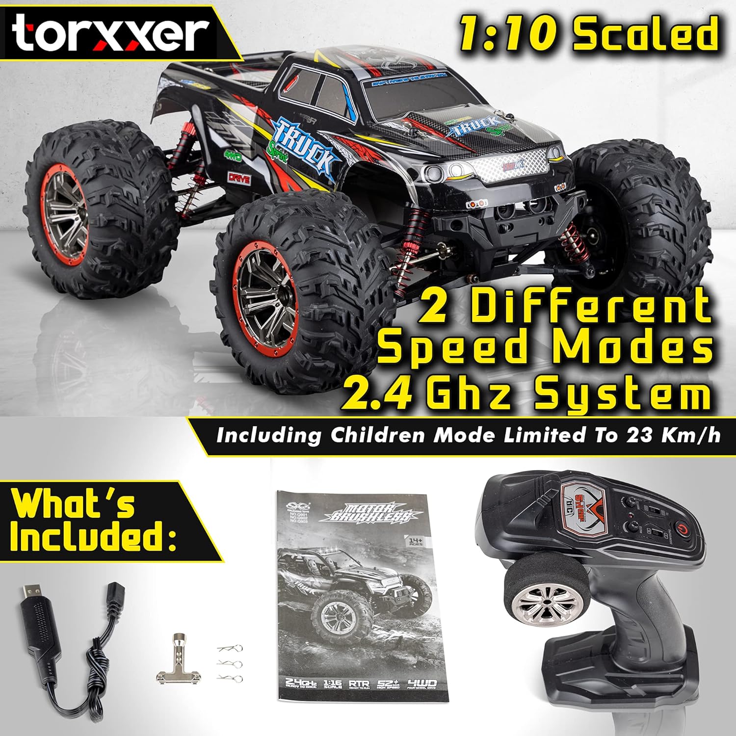 Speed 1:10 Scale RC Truck | High-Speed Hobby Grade RC Car - Image 4