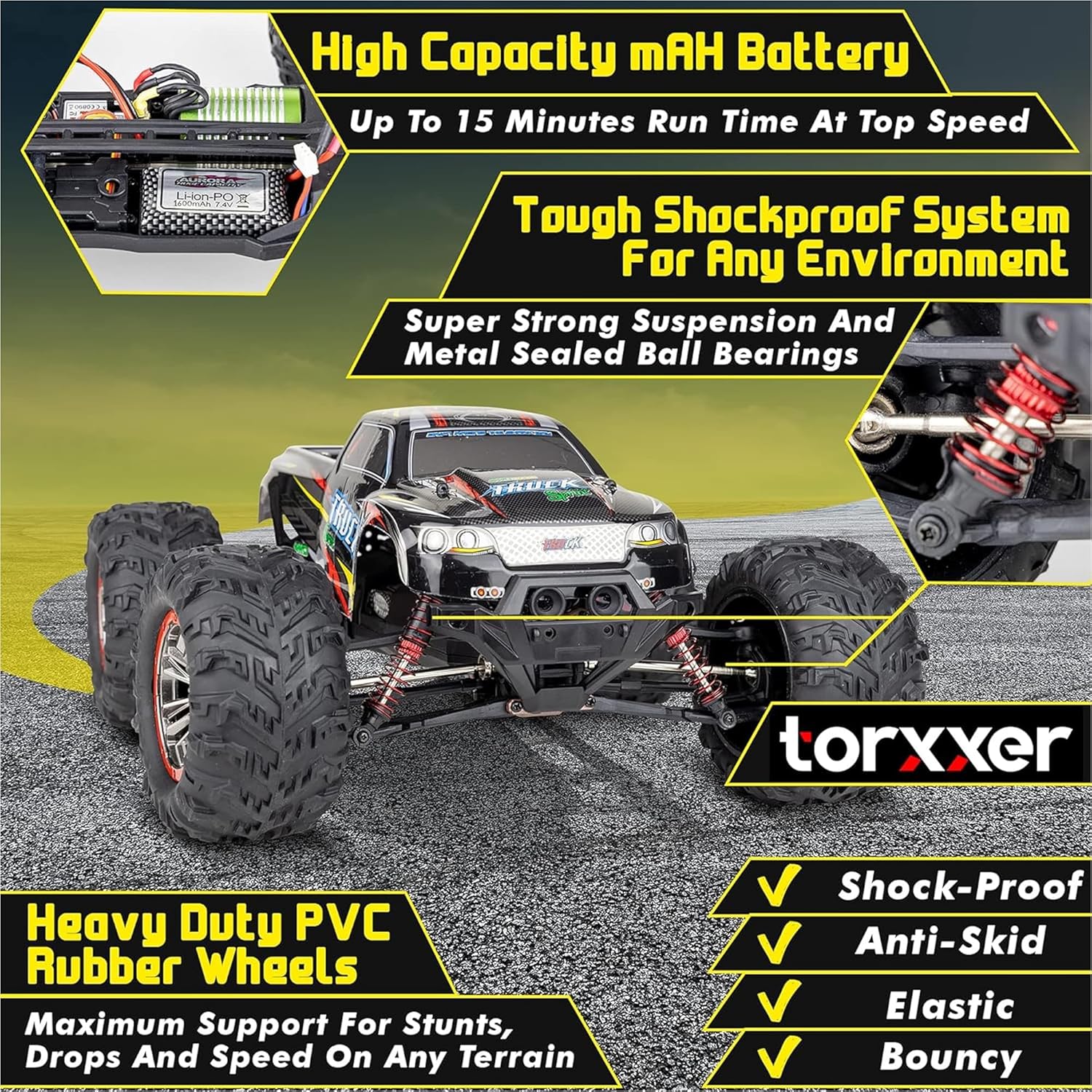 Speed 1:10 Scale RC Truck | High-Speed Hobby Grade RC Car - Image 3