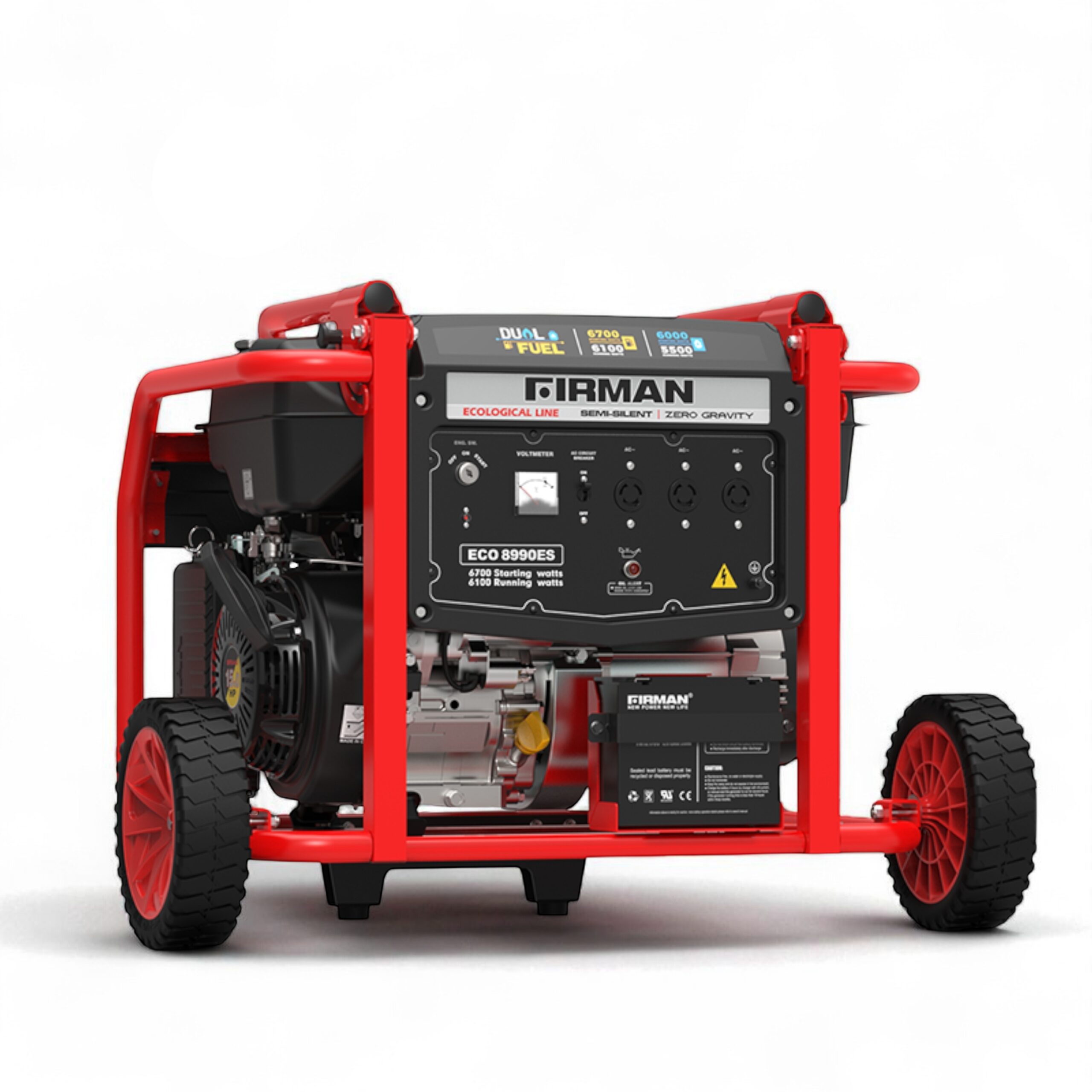 Firman ECO8990ES Dual Fuel, 7.5kva (6100watts /6.1kw) Key Starter Generator - Image 3