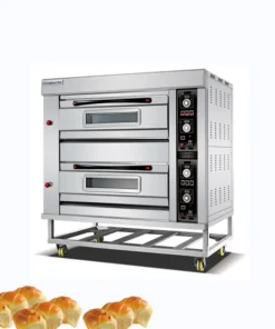 2 deck ,4 trays industrial oven (Bakes quarter bag of flour at once)