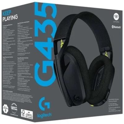 Logitech G435 LIGHTSPEED Wireless (Black) Dual Mode (2.4GHz & Bluetooth) Gaming Headset