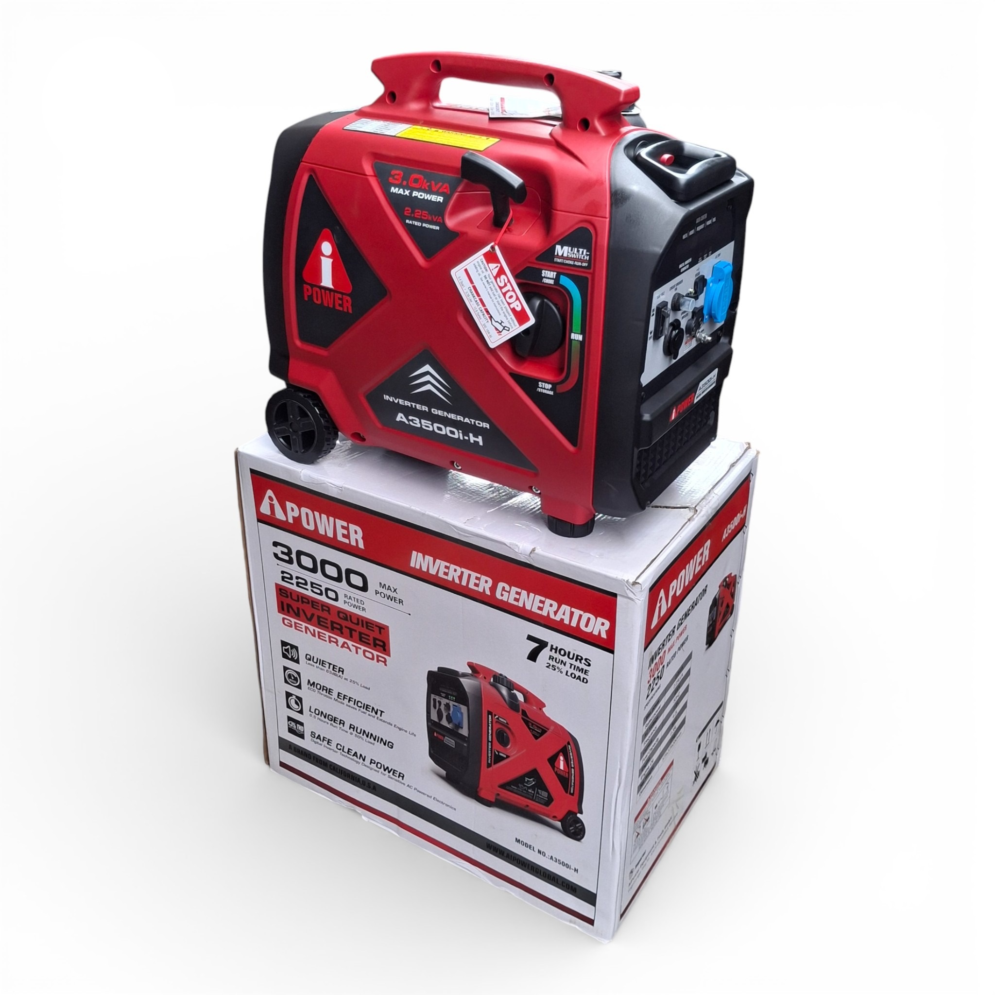 iPower 2.25kva / 3.0kva Inverter Petrol Generator A3500i-H - Image 4