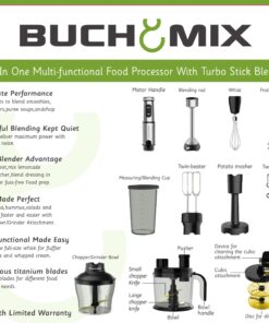 Alternative view of Buchymix 12 in one Multifunction Food Processor With Turbo Stick Immersion Blender