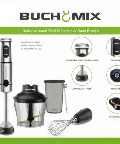 Buchymix 4 in 1 Multi function Food Chopper With Turbo Stick Immersion Blender