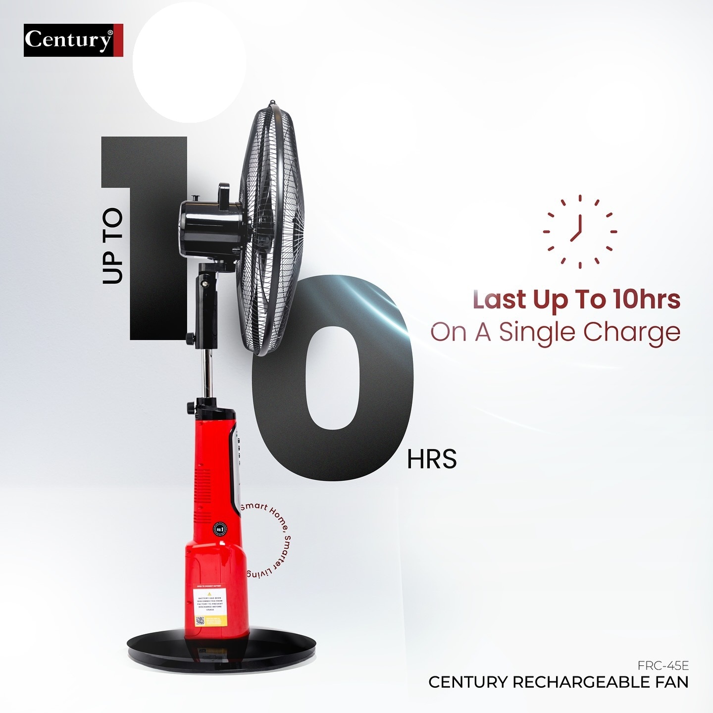 CENTURY FAN FRC 45-E RECHARGEABLE WITH FIVE BLADE/R 18" - Image 3