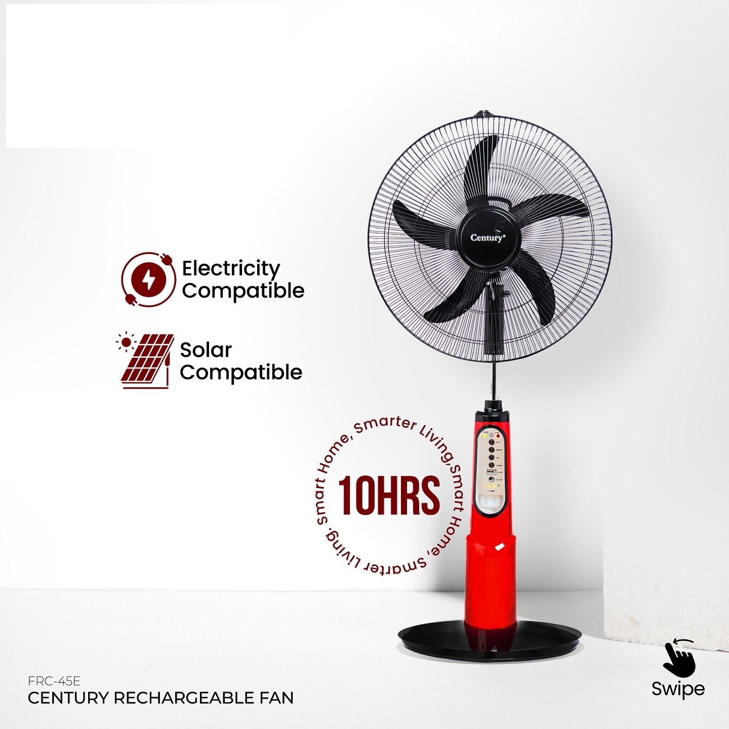 CENTURY FAN FRC 45-E RECHARGEABLE WITH FIVE BLADE/R 18" - Image 2