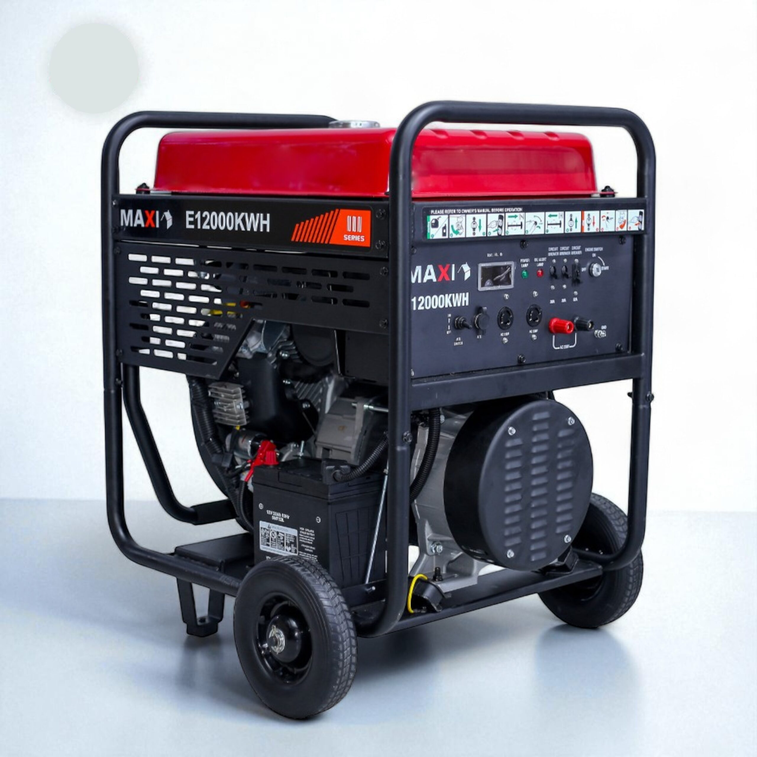 Maxi E12000KWH, 15kva (12kw) Heavy Duty Petrol Generator